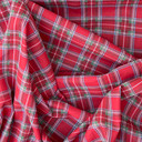 Red Royal Stewart Tartan Check Polycotton Fabric 45" Wide
