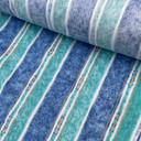 AQUA & BLUE Striped Cotton Curtain Upholstery Bed Sheeting Duvet Fabric 54"