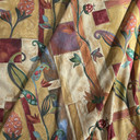 Vintage Garden Floral Cotton Sateen Curtain Upholstery Sheeting Duvet Fabric 54"