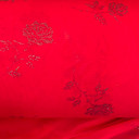 Metallic Roses Soft Nylon Jersey Stretch Net Skirt Nylon Dress Net Tulle Fabric, Red