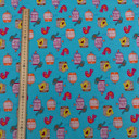 Birds And Cages Cotton Poplin Dress Craft Fabric, Turquoise