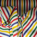Multi Candy Striped Polycotton Craft Dress Quilting Patchwork Fabric 45"