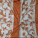 Terracotta Floral Abstract Vintage Cotton Fabric