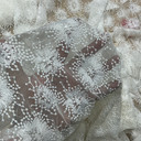 Floral Flowers Sequins Lace Embroidery Net Fabric Dress Bridal Wedding Dress Fabric 54” Ivory/Cream Floral Flowers Sequins Lace Embroidery Net Fabric Dress Bridal Wedding Dress Fabric 54” Ivory/Cream