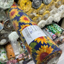 27m Yellow Sunflowers Rose & Hubble Cotton Poplin Fabric 45", Royal Blue 27m Yellow Sunflowers Rose & Hubble Cotton Poplin Fabric 45", Royal Blue