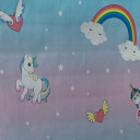 Unicorns And Rainbow PVC Oilcloth Fabric