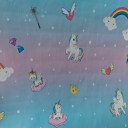 Unicorns And Rainbow PVC Oilcloth Fabric