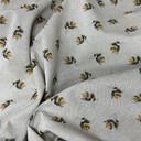 Large Bumble Bees Digital Print Linen Cotton Canvas Fabric