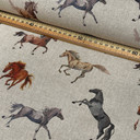 Horse Digital Linen Cotton Fabric