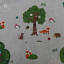 Woodland Tree Linen Cotton Fabric