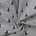 Buzzy Bees Digital Print Linen Cotton Fabric
