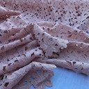 Premium Eyelash Floral Lace Bridal Dress, Peach Pink