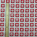 Santa Stamps Print Xmas Polycotton Fabric