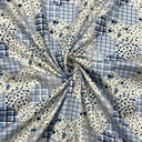 Patchwork Hexagons Rose & Hubble Cotton Fabric, Blue