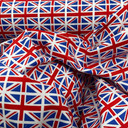 Small Jack Flags Cotton Poplin Fabric - Great Britain, GB Queens Union Flag Union Jack Patriotic, British