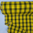 MacLeod Yellow Tartan Check Poly Viscose Fabric