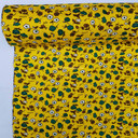 Pretty Floral Viscose Fabric, Yellow