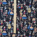 Day Of The Dead Rose & Hubble Skeletons Cotton Poplin Fabric