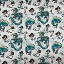 Mermaids Dragons Digital Cotton Craft Fabric, 140cm Wide