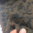 Camouflage Print Wool Blend Fabric,  Brown