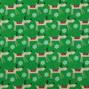 Rudolf Christmas Polycotton Fabric, Green