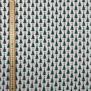 Green Xmas Trees Christmas Polycotton Fabric, White