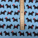 Xmas Scotty Dogs Print Christmas Polycotton Fabric