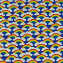 Rainbow In Clouds Polycotton Fabric, Blue