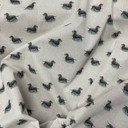 Cotton Rich Linen Look Fabric Digital Upholstery, Allover Dachshund Dogs