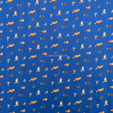 Mr Fox Polycotton Craft Fabric, Blue