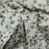 Eucalyptus Tree Green Beige Linen 140cm wide Curtain/Upholstery Fabric