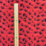 Red Poppies Print 100% Cotton Craft Fabric