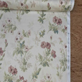 POPPY Flowers Vintage Crafts Cotton Fabric