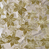UK Wholesaler Dress fabrics, Brown Floral Velvet Flock Taffeta Fabric, Brown