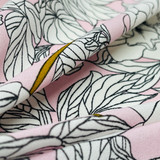 Premium D'Lush Viscose Crepe Floral Dress Fabric, Pink