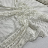 Alencon Burnout Guipure French Venice Lace Fabric, Cream