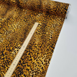 10m Leopard Spots Rose & Hubble Cotton Poplin Fabric, Brown