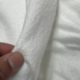 10m Plain Light Weight Towelling Fabric, White (Seconds)