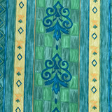 Vintage Damask Floral Print Cotton Craft Fabric 140cm Wide, Green