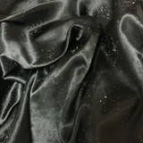Black Satin Gem Stone Fabric