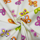 Prestigious Textiles Butterfly Print Cotton Upholstery Fabric, Yellow