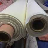 Cotton Sateen Curtain Lining Fabric 140cm, Ivory