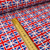 Small Jack Flags Cotton Poplin Fabric - Great Britain, GB Queens Jubilee Union Flag Union Jack Patriotic, British