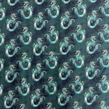 Mermaid's Scale & Dragons Digital Cotton Craft Fabric 140cm Wide, Teal