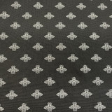 Metallic Silver Bee's Cotton Curtain Upholstery Fabric