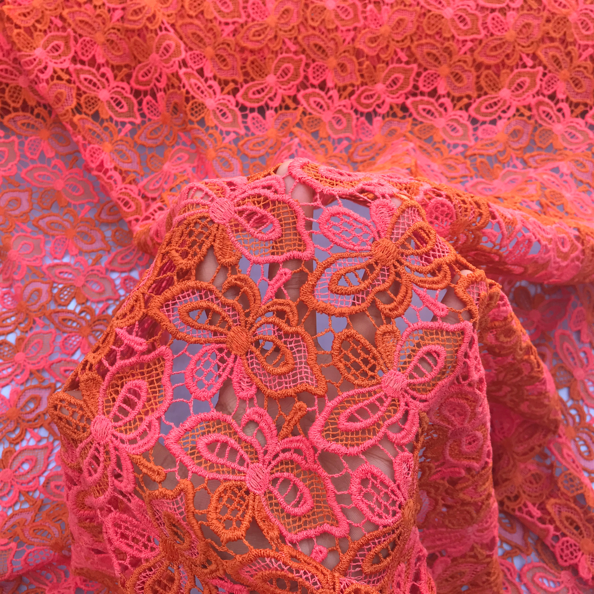 heavy cotton lace fabric