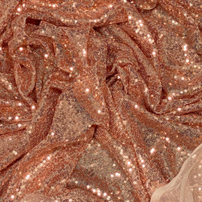Bling Sequins Net Fabric, Rose Pink