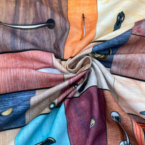 Cupboard Handles Digital Print Cotton Fabric 140cm Wide Cupboard Handles Digital Print Cotton Fabric 140cm Wide