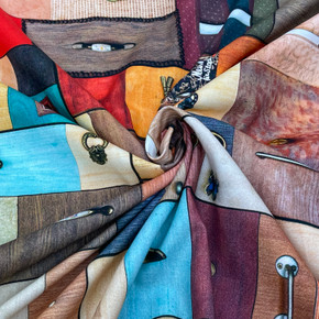 Cupboard Handles Digital Print Cotton Fabric 140cm Wide Cupboard Handles Digital Print Cotton Fabric 140cm Wide