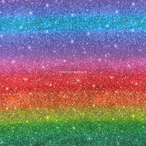 Rainbow Sparkle Print Digital Cotton Craft Fabric, 140cm Wide